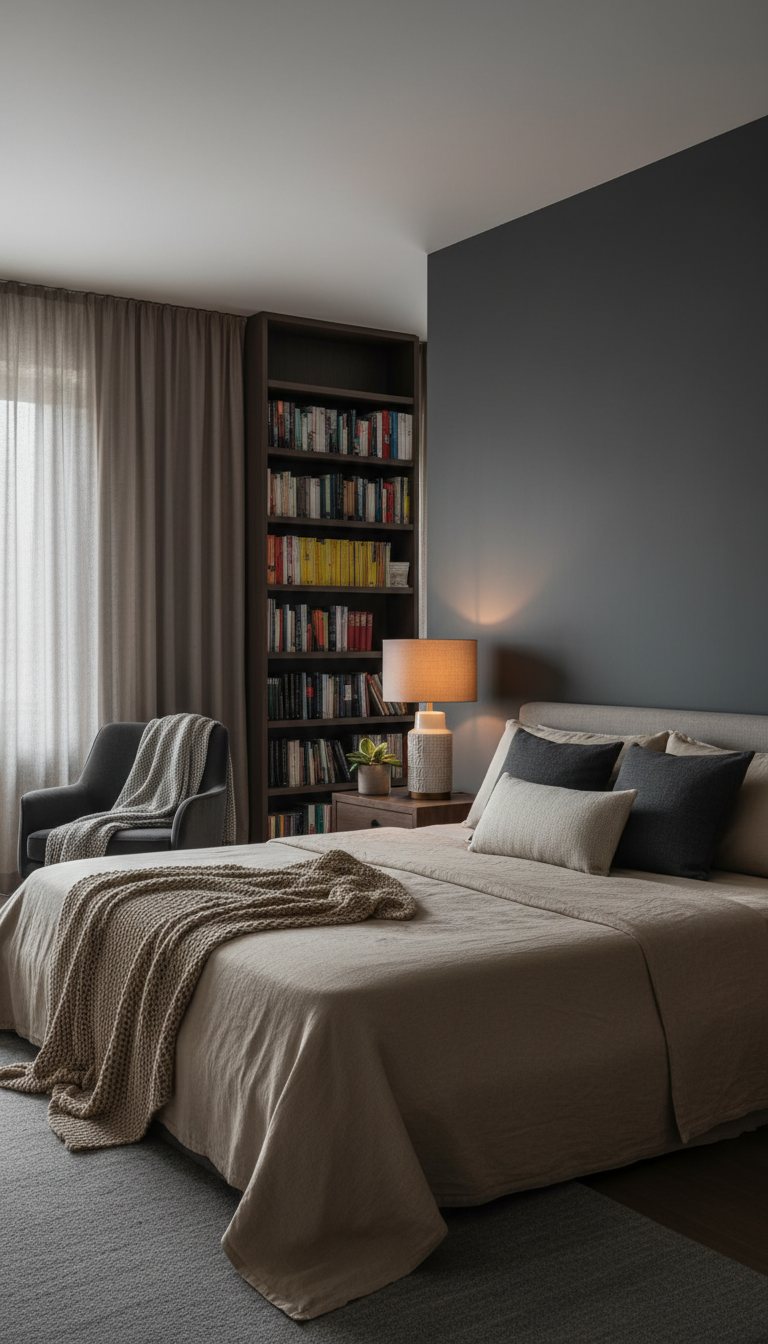 dark neutral bedroom ideas