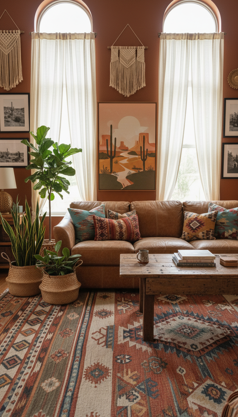 Boho Western Living Room