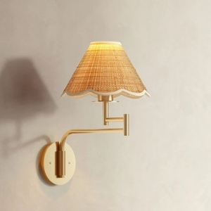 Aria Clamp Rattan Sconce