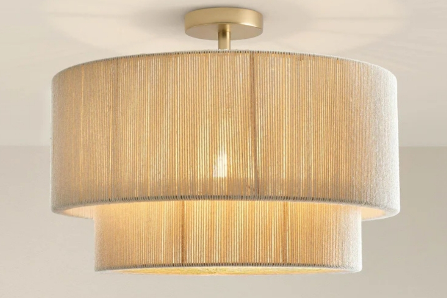 Luminous White Lace Flush Mount Light