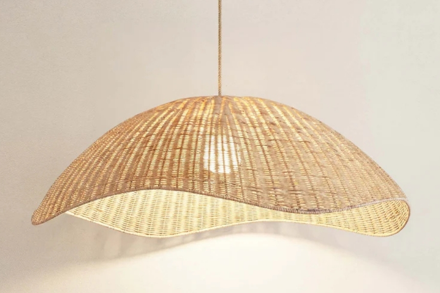 Nana Vermiculate Rattan Pendant Light