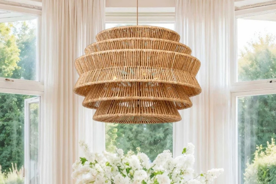 Veronica Rattan Pendant Light
